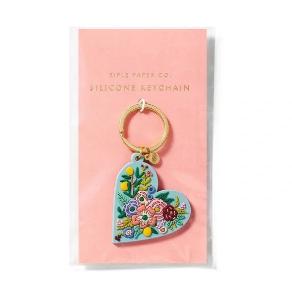 Rifle Paper Co. Garden Party Heart Keychain - Picture 2 of 3